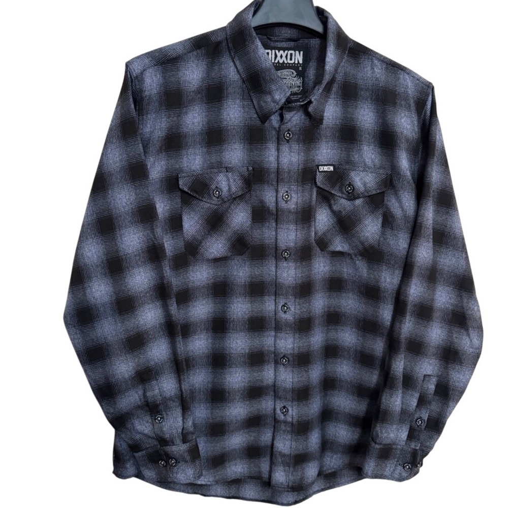 Dixxon Flannel Co. Dago Dane Engraving Long Sleeve Shirt Mens XL Plaid D Tech
